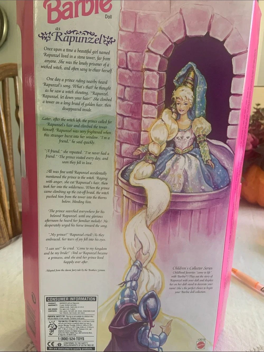Barbie Rapunzel Princess Doll in Pink and Teal-Green Gown